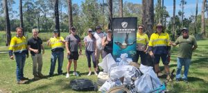 rubbish clean-up at adam goulds park logan